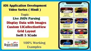 Implement Code to Fetch Data Images From Live JSON URL into Custom CollectionView | Hindi | iOS App