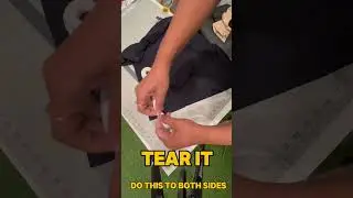 How to hem your tee, using double sided adhesive tape. #diy #adhesivetape #hacks #nosewing #hemming