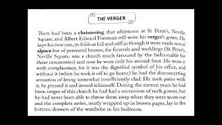 The Verger Part I