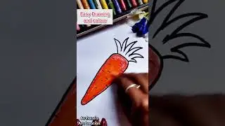 How to draw carrot / Easy drawing / drawing for kids / carrot drawing #shorts #shortvideo