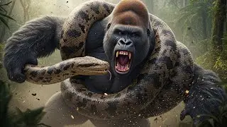 The King Kong Monkey Attacked By Kind Snake 🐍