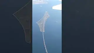 DENMARK SWEDEN BRIDGE FROM PLANE