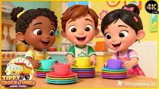 Новая детская песня &laquo;Время чаепития&raquo; ☕🧁 | Весёлая песенка о дружбе и общении | Детские песни в ст...