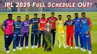 IPL 2025 Full Schedule OUT! Opening Match, Playoffs & Team Updates