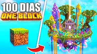SOBREVIV&Iacute; 100 DIAS en un ONE BLOCK en MINECRAFT