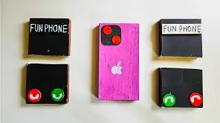 Transformer Samsung Galaxy S24 vs Pink iPhone 16 pro max incoming call cardboard