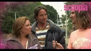 Exclusive: Backstage On Set Of Neighbours! Kip Gamblin (Brad) & Rebekah Elmaloglou (Terese)