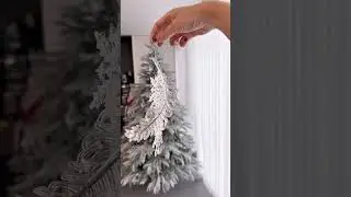 2024 Christmas~A beautiful flocked Christmas tree ! #christmas  #xmas  #christmastree #decor