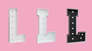 Marquee Letter L DIY Tutorial