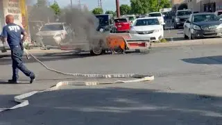U-Haul Trailer on Fire: Brake Failure Sparks Blaze || WooGlobe