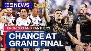 Broncos and Panthers face off at Suncorp Stadium for a shot at Grand Final glory | 9 News Australia