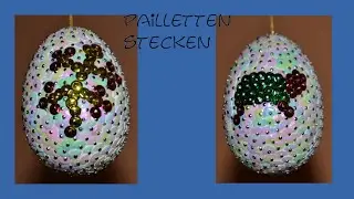 Pailletten Ei stecken - Gecko, Schildkr&ouml;te