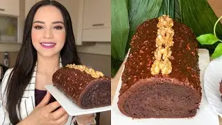 😍Swiss roll cake recipe|أسهل طريقة لتحضير رولي الشكلاطة من الذ مايكون😍
