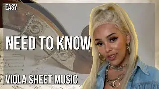 Viola Sheet Music: How to play Need To Know by Doja Cat