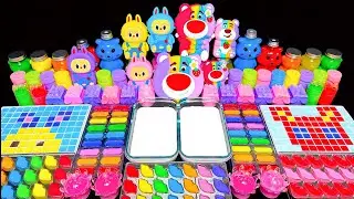 Random Slime Mixing ASMR | Labubu & Lotso Mix with Glossy Slime | Oddly Satisfying!