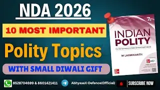 10 Most Important Topics of Polity for NDA 2026 | GAT for NDA | Crack NDA |