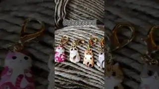 My new stitch markers arrived!!💕☺️#knitting #crocheting #crafting  #relaxing #stitchmarkers #cutecat