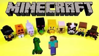 Minecraft Mini Figures Unboxing Toy Review + Game World