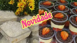 Produção de doces com mais 1 novidade no cardápio/mudei o pote do bolo gelado de coco