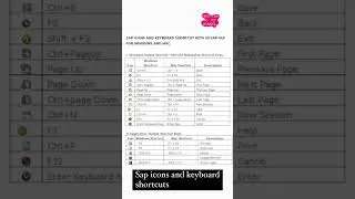 Sap icon and keyboard shortcuts#sap#computereducation#function#viralvideo
