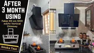 After 3 month using - Faber 60 cm 1200 m3/hr Vertical Wall Mount Chimney - 8Y warranty smoke review