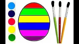 Coloring Egg Drawing For Kids And Coloring Pages | Kids Drawing Painting For Toddler