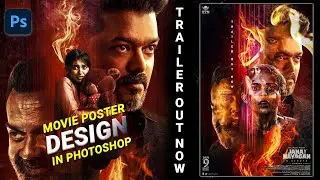 Jana Nayagan Inspired Vijay Movie Poster Design | Double Exposure Photoshop Tutorial 2026