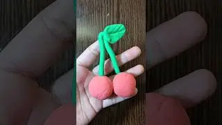 Amazing foming clay cherry 🍒 art satisfying #diy #shortsfeed #ceramicart 🤪🤩😀
