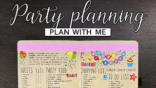 Plan With Me | Party Planning Spread | Bullet Journal Setup