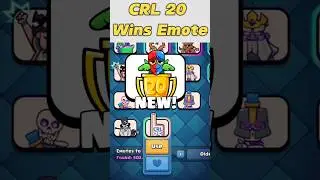 CRL 20 Wins Emote 😭#clashroyale #crl #shorts #20wins #emote #fyp