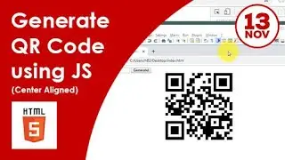How to make and generate QR Code with JavaScript - Center Align the QR Code