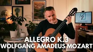 Allegro K.3 by Wolfgang Amadeus Mozart (Aged 6). Matthew McAllister (Guitar).