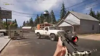 Far Cry 5 - Fall's End: Secure Fall's End Town Cultist Battle: Roof MG Plane Fight, Boomer (2018)