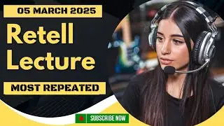 Retell Lecture PTE Speaking - #March 2025 - Prediction Practice
