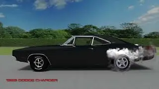 #1969  #Dodge #Charger #animation #burnout #dodgecharger  #dodge  #dodgert  #mopar #fastandfurious