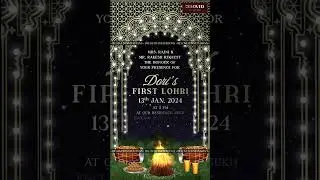 First Lohri Invitation | Lohri Invites | Customized Invitations | #lohri #invitation #caricature