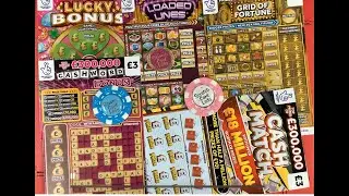 🤺🤺Scratch off with five of the &pound;3 UK  Lottery scratch cards, which card stands out and wins🤺🤺