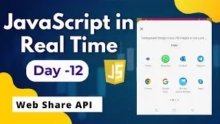 web share api| how to share website to any application|social media icons  in website | #javascript