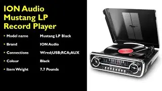 ION Audio Mustang LP Record Player Review | ION Audio Mustang LP Vinyl Turntable Review