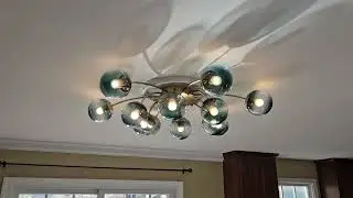 Real Customer Review of  Blue Glass Semi Flush Chandelier#home #homedecor #interiordesign