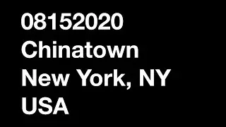 Chinatown New York, NY USA | 08152020 | Perspective | 4K