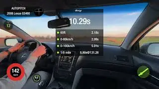 Lexus GS460 4.6i V8 AT RWD 2008 STOCK. 0-200 acceleration.