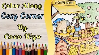 Color Along | Coco Wyo - Cozy Corner | Prismacolors Colored Pencils #coloredpencils #cocowyo