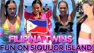 🇵🇭 Filipina Twin Sister Beauties Siquijor Island Resorts Swimming FUN! Off Grid Living Philippines