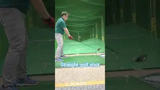 Watch this golfer hits a straight golf shot in the driving range near me