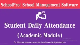 Student Daily Attendance - Academic Module | Best School Management Software - Schoolpro
