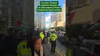 Counter protest 13th September at Docklands #london #protest #gbnews #reform #tommyrobinson #uk #bbc