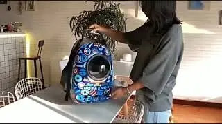 Dog Carrier Bag Astronaut Bubble Window Carrying Breathable Space Capsule Transparent Travel Bag