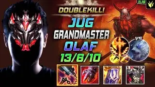 GrandMaster Olaf Jungle vs Volibear - 천상계 장인 정글 올라프 템트리 룬 선혈 정복자 オラフ Олаф 狂战士 歐拉夫 - LOL KR 11.15