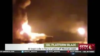 Hundreds of Mexico oil workers flee amid oil platform fire